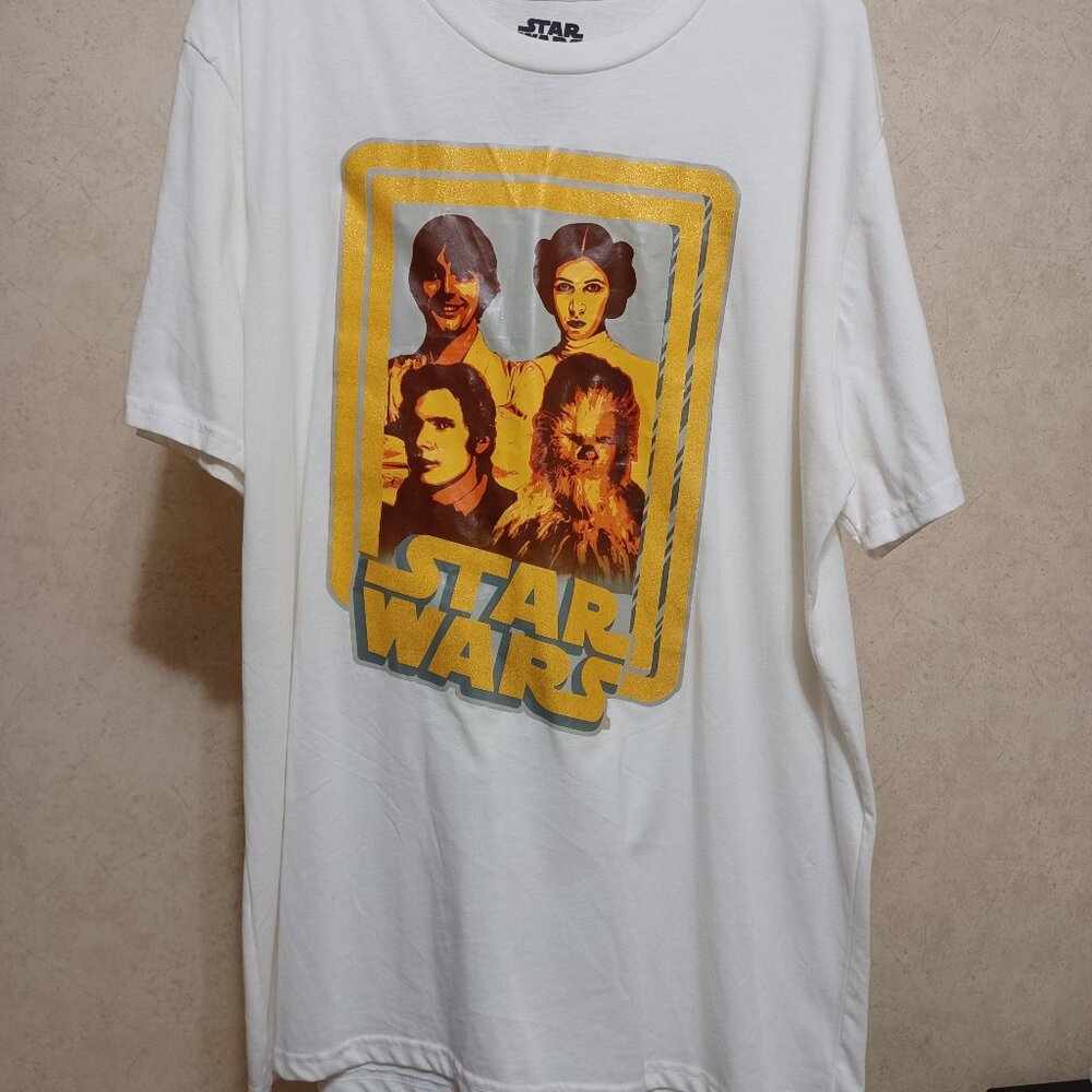 Retro Star Wars Princess Leia Han Solo Chewbacca & Luke Skywalker T-shirt 2X